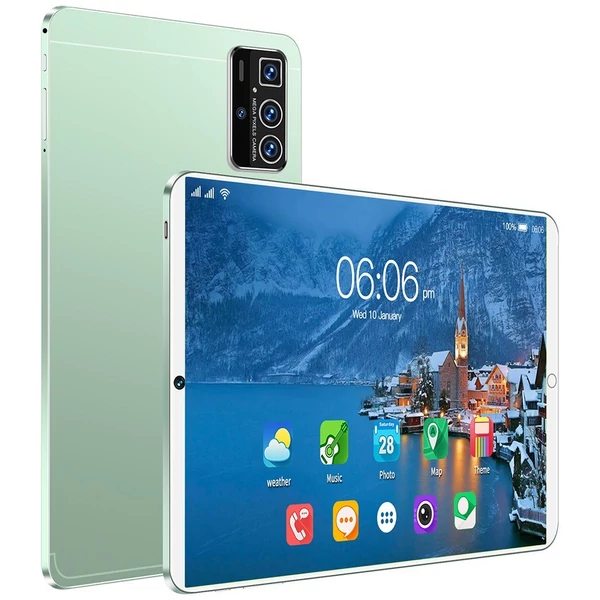 Pro14 10,1 hüvelykes Android 13 táblagép tiszta IPS érintőképernyővel, 8000 mAh akkumulátorral, 8 GB+128 GB - Zöld