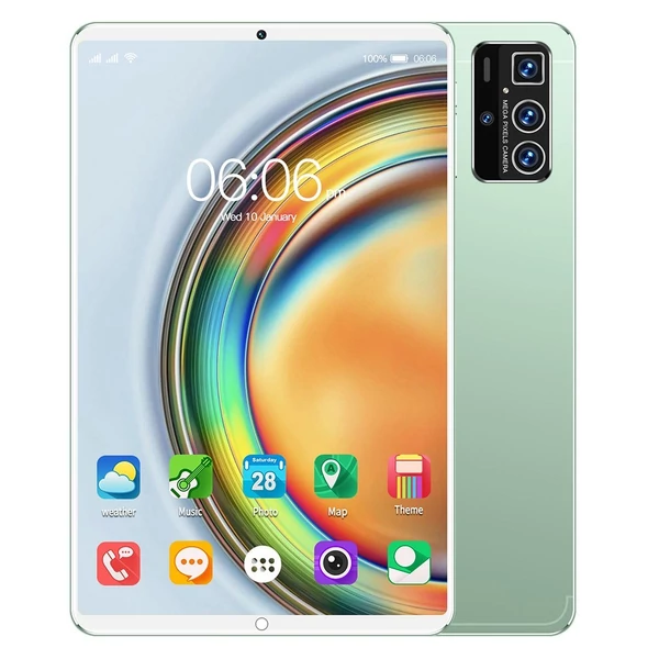 Pro14 10,1 hüvelykes Android 13 táblagép tiszta IPS érintőképernyővel, 8000 mAh akkumulátorral, 8 GB+128 GB - Zöld