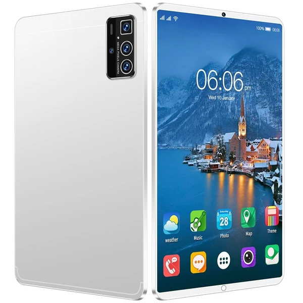 Pro14 10,1 hüvelykes Android 13 táblagép tiszta IPS érintőképernyővel, 8000 mAh akkumulátorral, 8 GB+128 GB - Ezüst