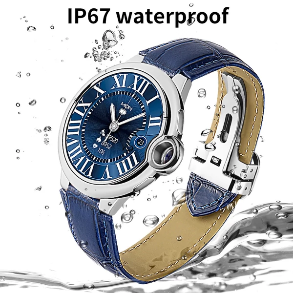 AW28 Smart Watch, 1,32 hüvelykes 360 x 360 képpont HD képernyő, BT - Fekete