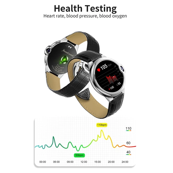 AW28 Smart Watch, 1,32 hüvelykes 360 x 360 képpont HD képernyő, BT - Pink
