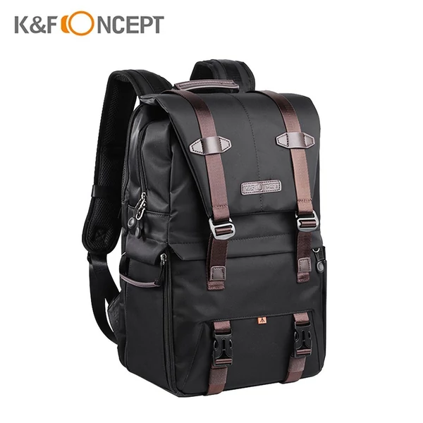 K&F CONCEPT fényképezőgép hátizsák, fényképészeti tárolótáska - Fekete