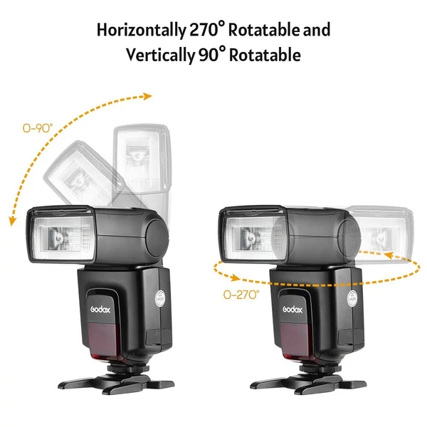 Godox TT520Ⅱ Univerzális beépített vaku, elektronikus Speedlite vaku + AT-16 2,4G vezeték nélküli indítójeladó