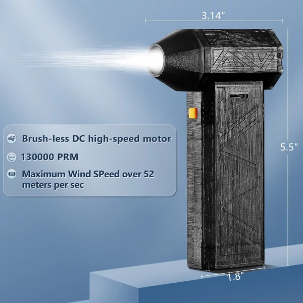Hordozható légfúvó 130 000 ford./perc - Légporszívó