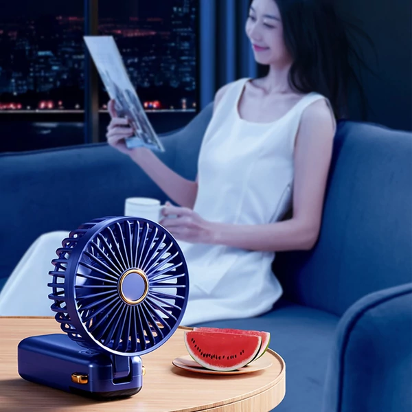 Kézi hordozható mini ventilátor, elektromos jéghűtő ventilátor - Fehér