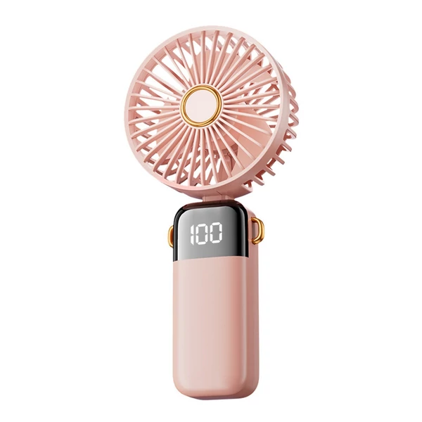 Kézi hordozható mini ventilátor, elektromos jéghűtő ventilátor - Pink