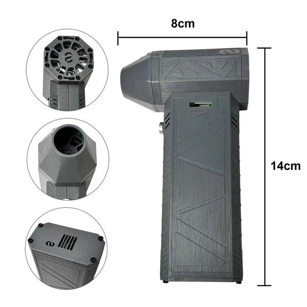 Mini Turbo Jet ventilátor, újratölthető 52 m/s - 4000 mAh, ventilátor