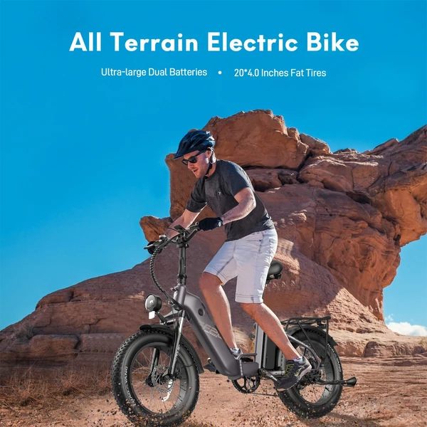 Fafrees FF20 Polar összecsukható elektromos kerékpár, 20*4,0 hüvelykes kövér gumiabroncs, 500 W-os motor - Piros