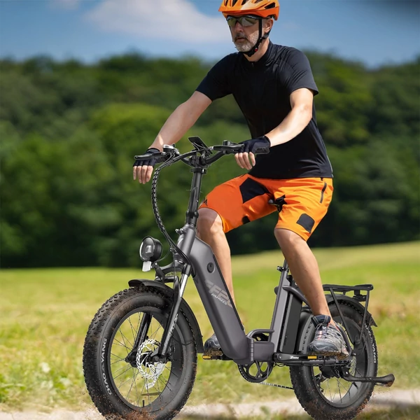 Fafrees FF20 Polar összecsukható elektromos kerékpár, 20*4,0 hüvelykes kövér gumiabroncs, 500 W-os motor - Piros