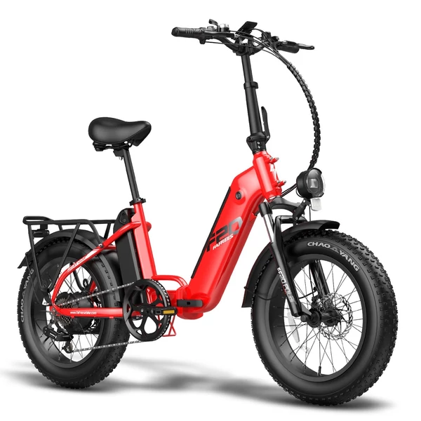 Fafrees FF20 Polar összecsukható elektromos kerékpár, 20*4,0 hüvelykes kövér gumiabroncs, 500 W-os motor - Piros