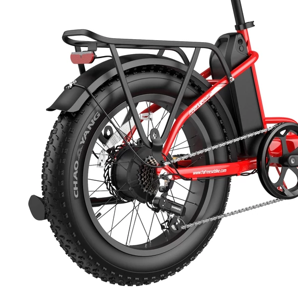 Fafrees FF20 Polar összecsukható elektromos kerékpár, 20*4,0 hüvelykes kövér gumiabroncs, 500 W-os motor - Piros