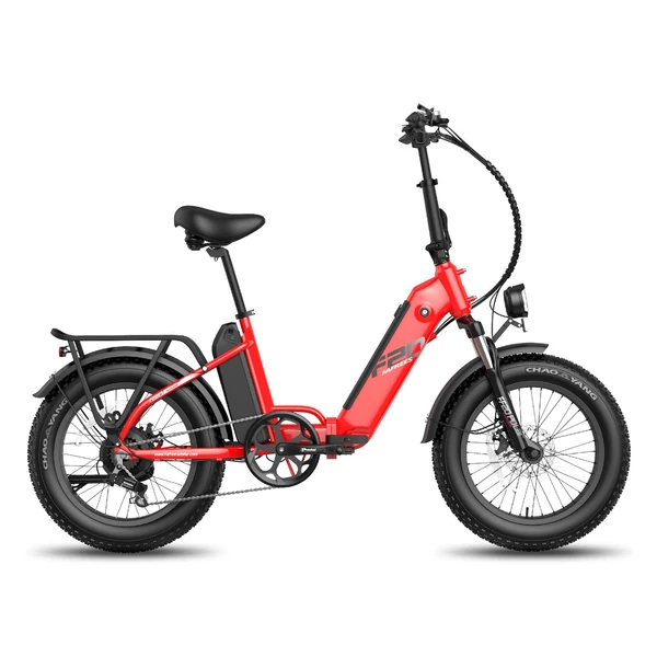 Fafrees FF20 Polar összecsukható elektromos kerékpár, 20*4,0 hüvelykes kövér gumiabroncs, 500 W-os motor - Piros