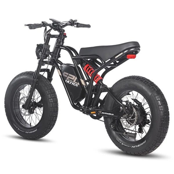 FAFREES F20 ULTRA elektromos kerékpár, 20*5 hüvelykes zsírgumi, 750 W-os kefe nélküli agymotor - Fekete és piros