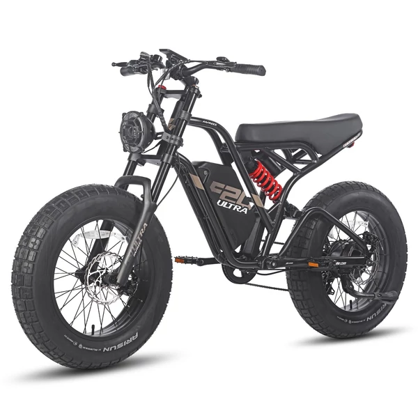 FAFREES F20 ULTRA elektromos kerékpár, 20*5 hüvelykes zsírgumi, 750 W-os kefe nélküli agymotor - Fekete és piros