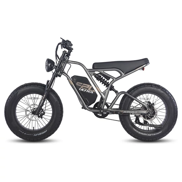 FAFREES F20 ULTRA elektromos kerékpár, 20*5 hüvelykes zsírgumi, 750 W-os kefe nélküli agymotor - Fekete és szürke