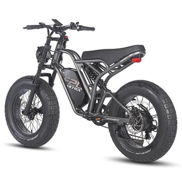 FAFREES F20 ULTRA elektromos kerékpár, 20*5 hüvelykes zsírgumi, 750 W-os kefe nélküli agymotor - Fekete és szürke