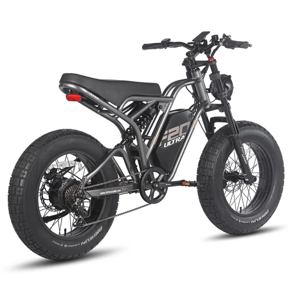 FAFREES F20 ULTRA elektromos kerékpár, 20*5 hüvelykes zsírgumi, 750 W-os kefe nélküli agymotor - Fekete és szürke
