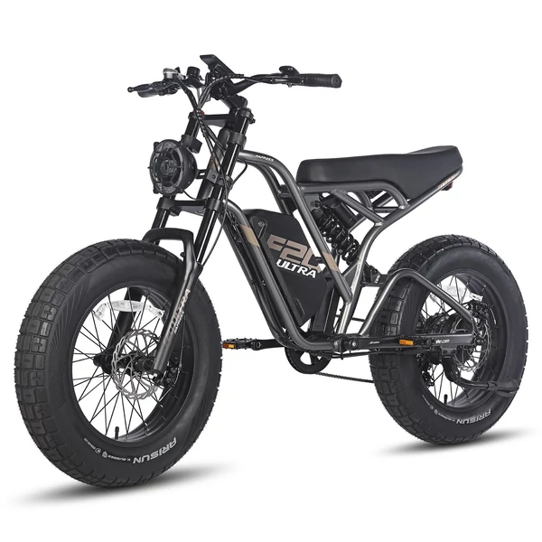 FAFREES F20 ULTRA elektromos kerékpár, 20*5 hüvelykes zsírgumi, 750 W-os kefe nélküli agymotor - Fekete és szürke