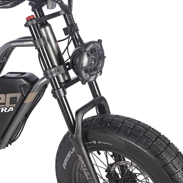 FAFREES F20 ULTRA elektromos kerékpár, 20*5 hüvelykes zsírgumi, 750 W-os kefe nélküli agymotor - Fekete és szürke