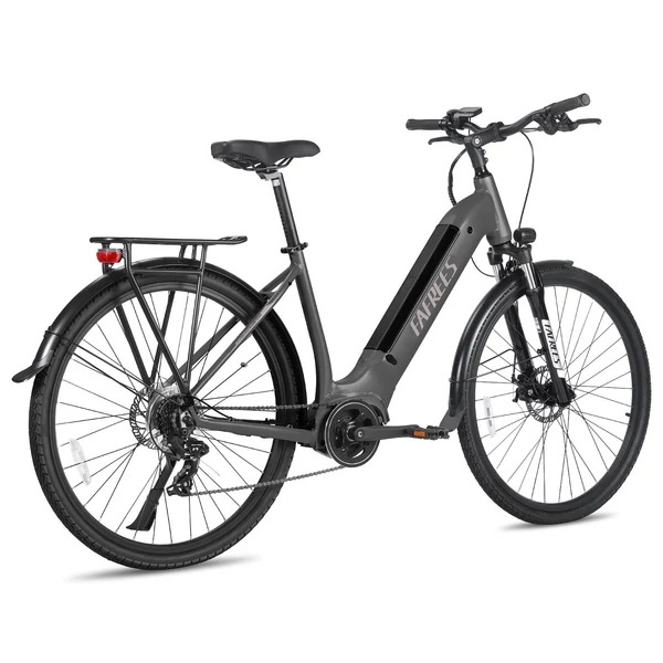 FAFREES FM9 elektromos kerékpár, KENDA 700C*45C gumik, 250W Bafang középhajtású motor - Fekete