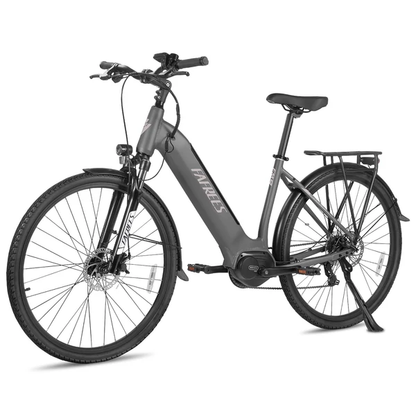 FAFREES FM9 elektromos kerékpár, KENDA 700C*45C gumik, 250W Bafang középhajtású motor - Fekete