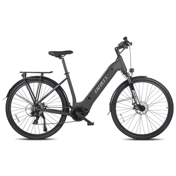 FAFREES FM9 elektromos kerékpár, KENDA 700C*45C gumik, 250W Bafang középhajtású motor - Fekete