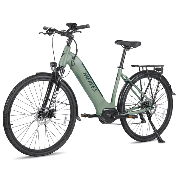 FAFREES FM9 elektromos kerékpár, KENDA 700C*45C gumik, 250W Bafang középhajtású motor - Zöld