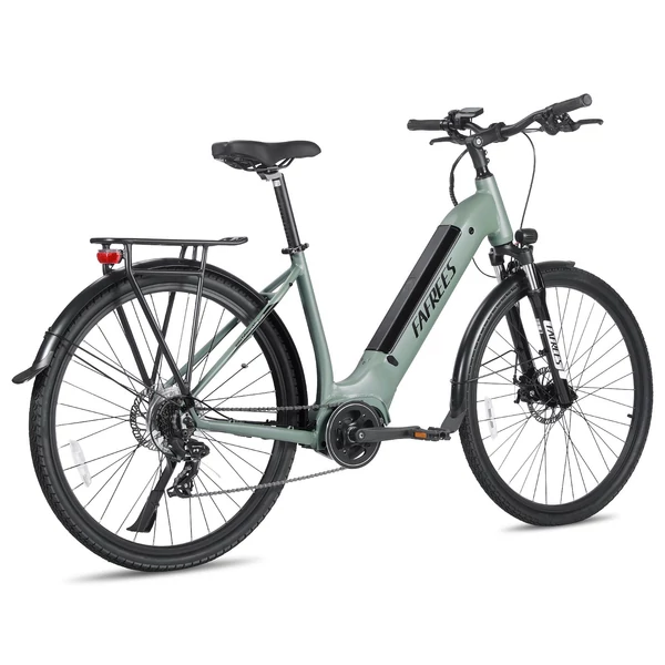 FAFREES FM9 elektromos kerékpár, KENDA 700C*45C gumik, 250W Bafang középhajtású motor - Zöld