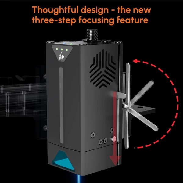 Algolaser Alpha 22W lézergravírozó automatikus levegő segédszivattyúval és Atomstack Maker AC1 kamerával
