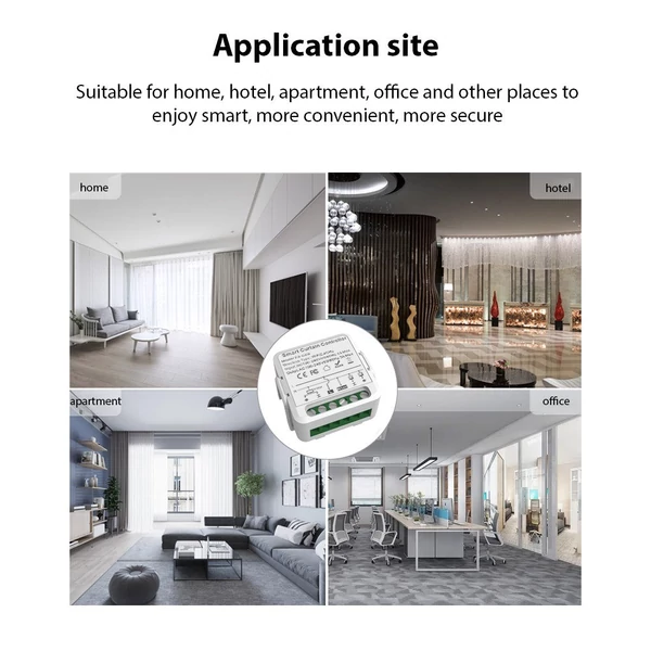 Intelligens függönyvezérlő, WiFi intelligens kapcsoló modul - Zigbee APP, 4 db