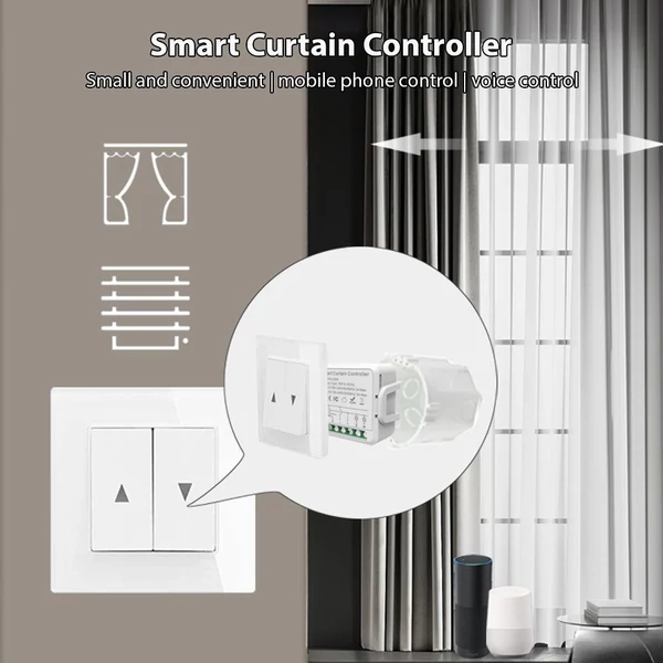 Intelligens függönyvezérlő, WiFi intelligens kapcsoló modul - Zigbee APP, 1 db