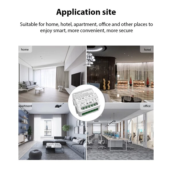 Intelligens függönyvezérlő, WiFi intelligens kapcsoló modul - Tuya APP, 1 db