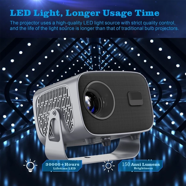 M10 intelligens LCD LED projektor, Android 11.0 házimozi médialejátszó