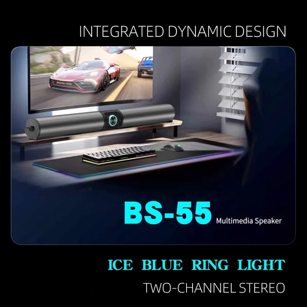 BS-55 vezeték nélküli BT hangszóró, asztali TV számítógép
