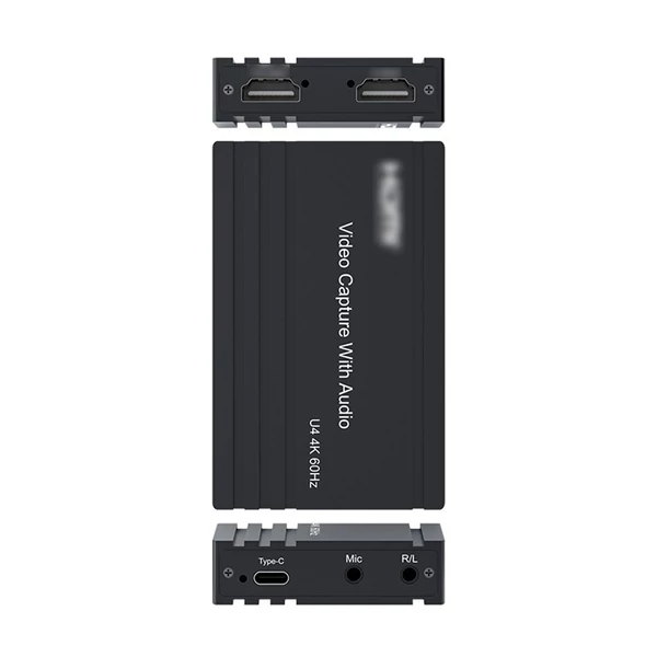 HDMI videorögzítő kártya független mikrofon audio bemenettel, 4K/60Hz nagy tisztaságú átvitel