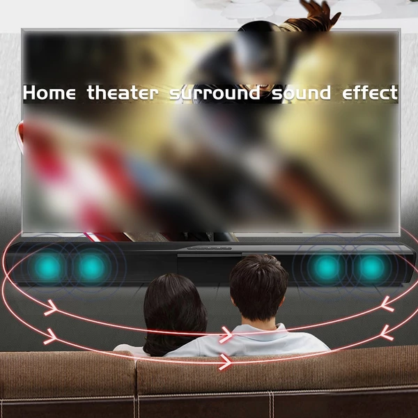 BS-28E Soundbar RGB környezeti fénnyel, audio BT hangszóró házimozi visszhangos fali hangszóró