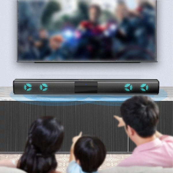 BS-28E Soundbar RGB környezeti fénnyel, audio BT hangszóró házimozi visszhangos fali hangszóró