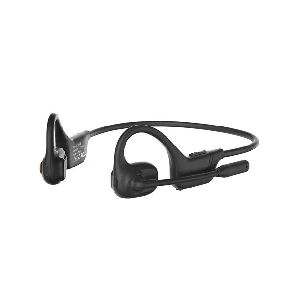 DG09 Csontvezetéses headset, nyílt beszéd zajszűrő, BT 5.3 - Fekete