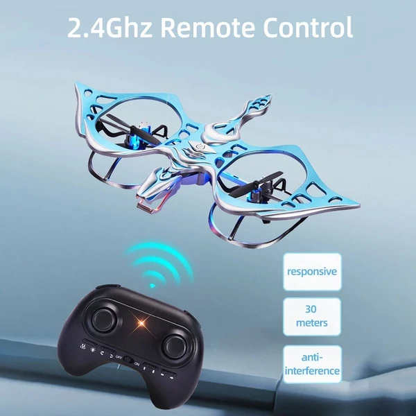2,4 GHz-es távirányítós Quadcopter magasságtartással, Kék, 2 akkumulátor