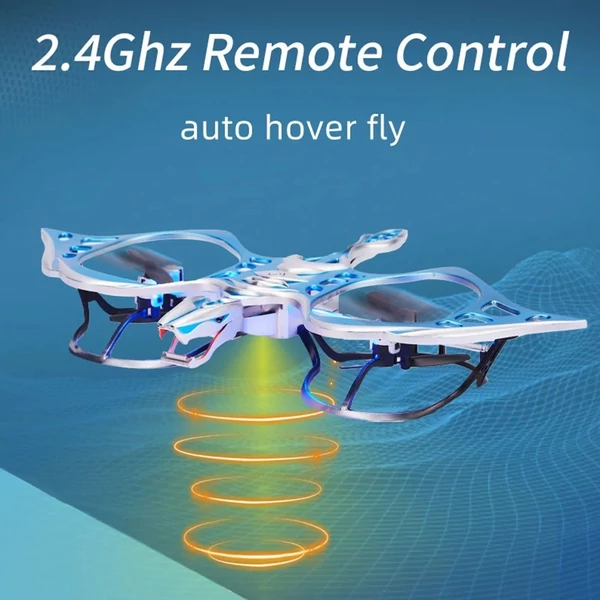 2,4 GHz-es távirányítós Quadcopter magasságtartással, Kék, 2 akkumulátor