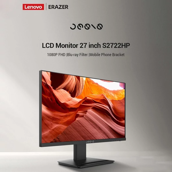 Lenovo Erazer 27 hüvelykes LCD monitor S2772HP - 1080P FHD, 75 Hz, Blu-ray szűrő, HDR 10, széles látószög