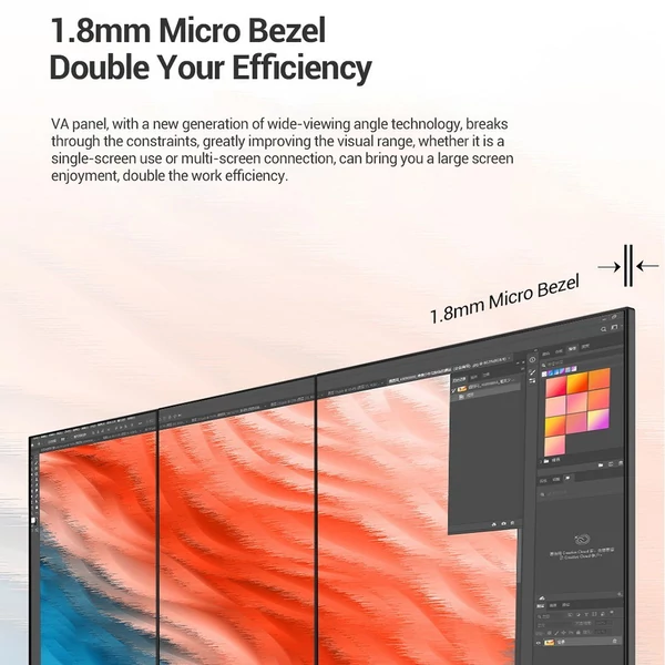 Lenovo Erazer 23,8 hüvelykes LCD monitor S2422HV - 1080P FHD, 75 Hz, Blu-ray szűrő, HDR 10, széles látószög