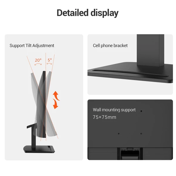 Lenovo Erazer 23,8 hüvelykes LCD monitor S2422HV - 1080P FHD, 75 Hz, Blu-ray szűrő, HDR 10, széles látószög