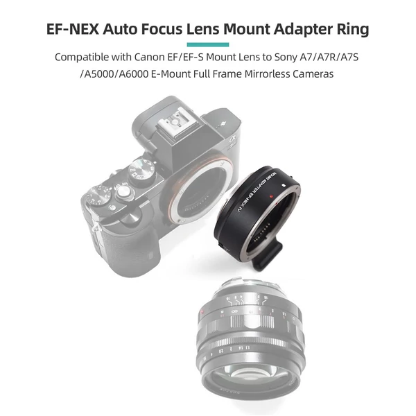 EF-NEX IV objektívrögzítő adaptergyűrű, autofókuszos USB továbbfejlesztve