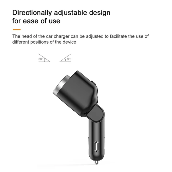 150 W-os autós töltő PD+QC3.0 gyorstöltő adapter