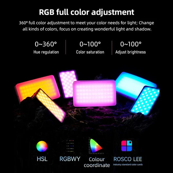 VILTROX Retro 08X 8W RGB fényképező lámpa, teljes színű LED lámpa zsebes vloglámpa