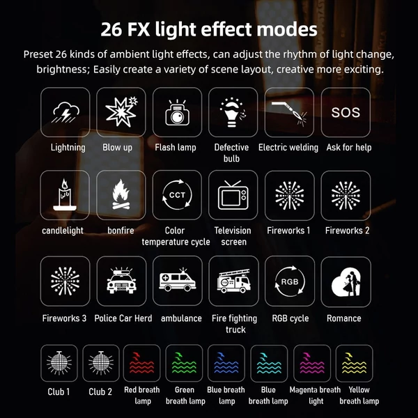 VILTROX Retro 08X 8W RGB fényképező lámpa, teljes színű LED lámpa zsebes vloglámpa