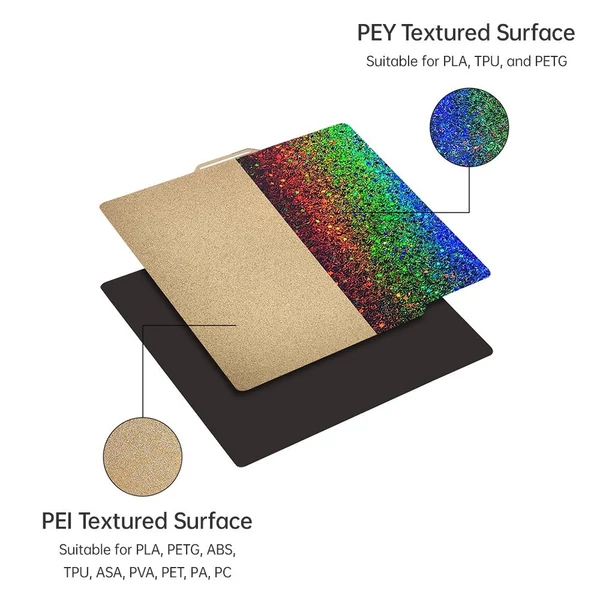 PEI+PEY építőlemezlap 257x257mm rugós acéllemez kétoldalas textúrázott csillagos ég mintával