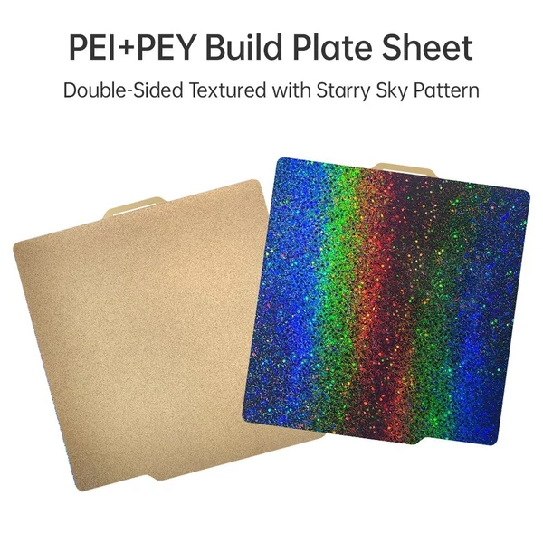 PEI+PEY építőlemezlap 257x257mm rugós acéllemez kétoldalas textúrázott csillagos ég mintával
