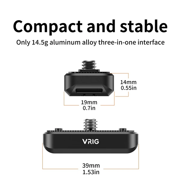 VRIG AC19 Mágneses 3 az 1-ben gyorskioldó adapter talp, Insta360 X4 csere